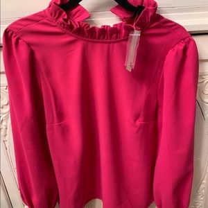 Jcrew Ruffle Neck Top